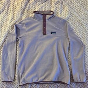 Lavender Patagonia Fleece T-snap Pullover